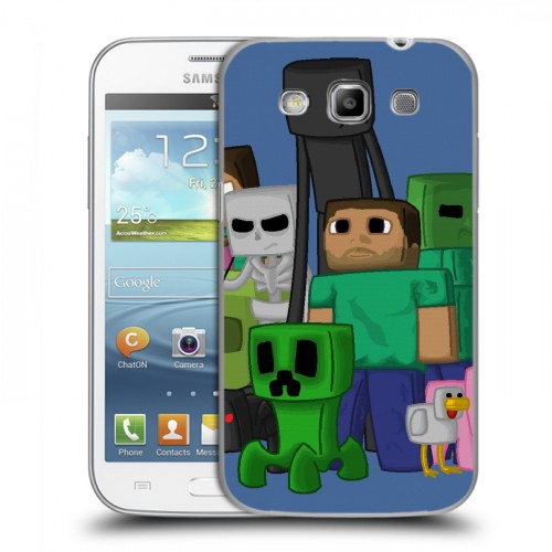 Дизайнерский пластиковый чехол для Samsung Galaxy Win Minecraft