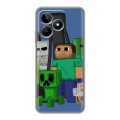 Дизайнерский силиконовый чехол для Realme C53 Minecraft