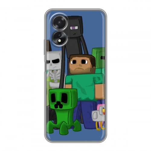 Дизайнерский силиконовый чехол для OPPO A38 4G Minecraft