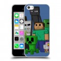 Дизайнерский пластиковый чехол для Iphone 5c Minecraft