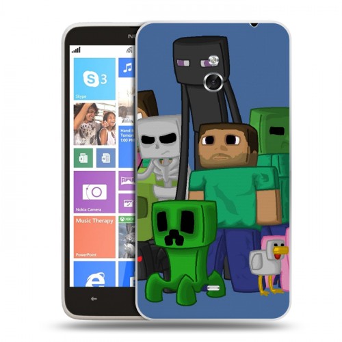 Дизайнерский пластиковый чехол для Nokia Lumia 1320 Minecraft