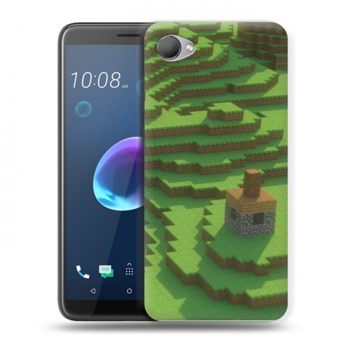 Дизайнерский пластиковый чехол для HTC Desire 12 Minecraft