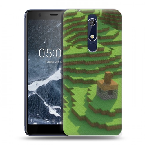 Дизайнерский пластиковый чехол для Nokia 5.1 Minecraft