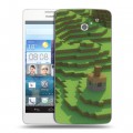 Дизайнерский пластиковый чехол для Huawei Ascend D2 Minecraft