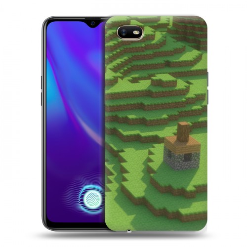 Дизайнерский силиконовый с усиленными углами чехол для OPPO A1k Minecraft