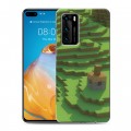 Дизайнерский силиконовый с усиленными углами чехол для Huawei P40 Minecraft