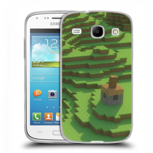 Дизайнерский силиконовый чехол для Samsung Galaxy Core Minecraft
