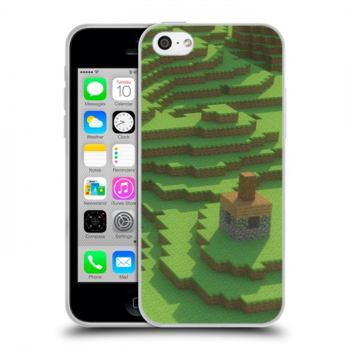 Дизайнерский пластиковый чехол для Iphone 5c Minecraft