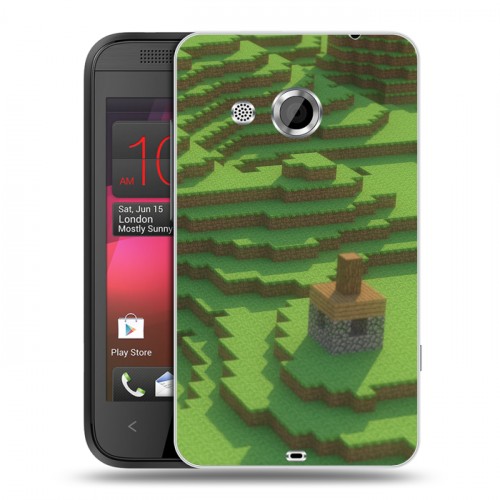 Дизайнерский пластиковый чехол для HTC Desire 200 Minecraft