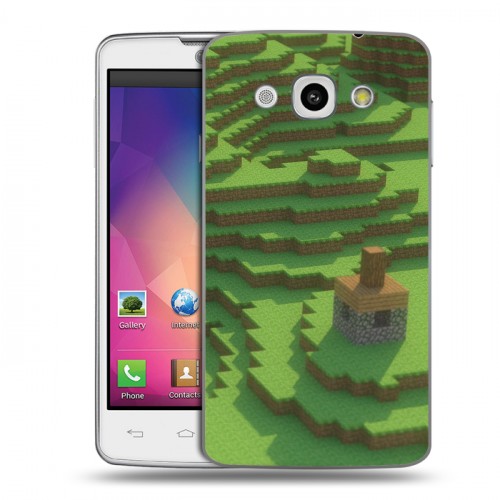 Дизайнерский пластиковый чехол для LG L60 Minecraft