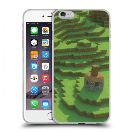 Дизайнерский силиконовый чехол для Iphone 6 Plus/6s Plus Minecraft