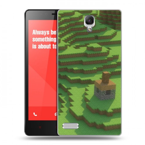 Дизайнерский силиконовый чехол для Xiaomi RedMi Note Minecraft