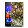 Дизайнерский пластиковый чехол для Microsoft Lumia 540 Minecraft