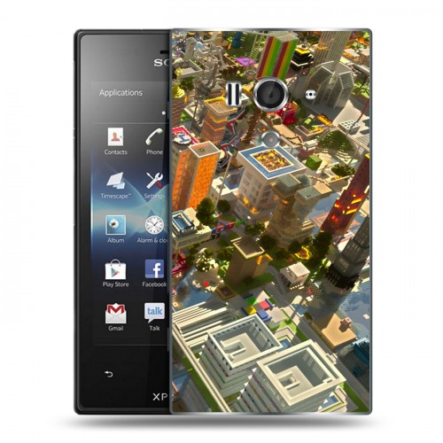 Дизайнерский пластиковый чехол для Sony Xperia acro S Minecraft