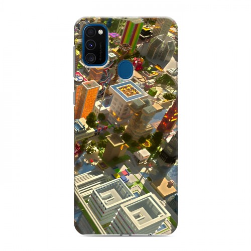 Дизайнерский силиконовый чехол для Samsung Galaxy M30s Minecraft
