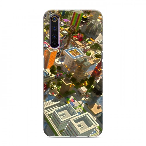 Дизайнерский силиконовый чехол для Realme 6 Pro Minecraft