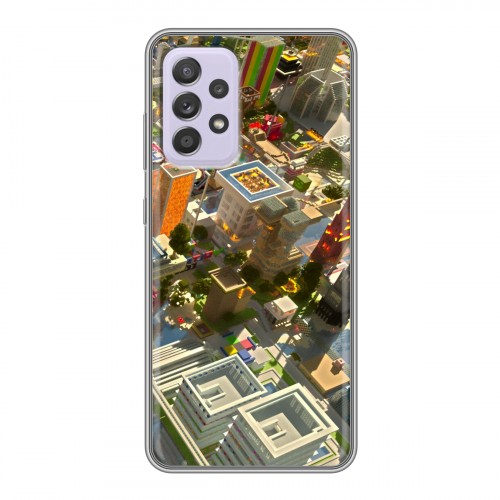 Дизайнерский пластиковый чехол для Samsung Galaxy A52 Minecraft