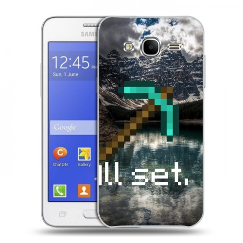 Дизайнерский силиконовый чехол для Samsung Galaxy J7 Minecraft