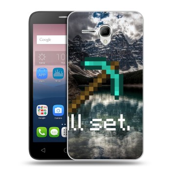 Дизайнерский силиконовый чехол для Alcatel One Touch POP 3 5.5 Minecraft (на заказ)