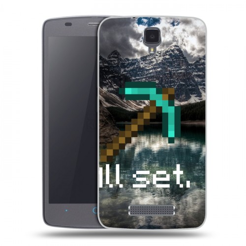 Дизайнерский силиконовый чехол для ZTE Blade L5 Minecraft