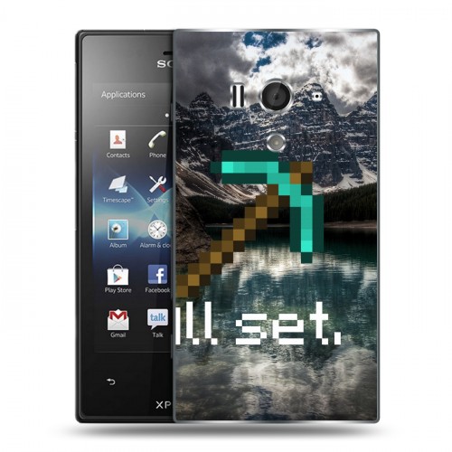 Дизайнерский пластиковый чехол для Sony Xperia acro S Minecraft