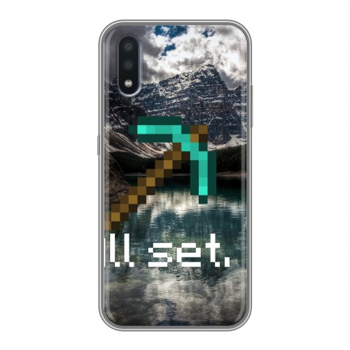 Дизайнерский силиконовый чехол для Samsung Galaxy M01 Minecraft