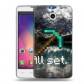 Дизайнерский пластиковый чехол для LG L60 Minecraft