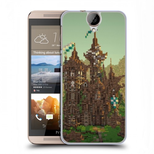 Дизайнерский пластиковый чехол для HTC One E9+ Minecraft