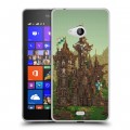 Дизайнерский пластиковый чехол для Microsoft Lumia 540 Minecraft