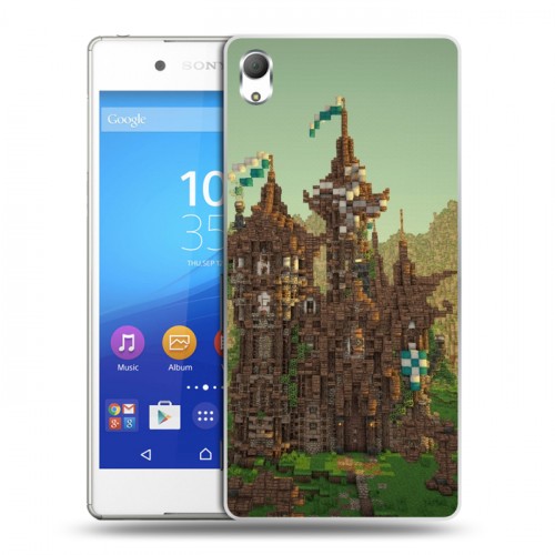 Дизайнерский пластиковый чехол для Sony Xperia Z3+ Minecraft