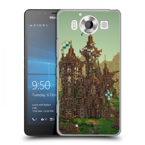 Дизайнерский пластиковый чехол для Microsoft Lumia 950 Minecraft