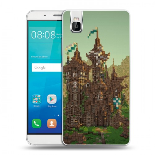 Дизайнерский пластиковый чехол для Huawei ShotX Minecraft