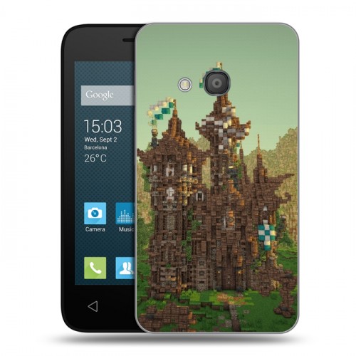 Дизайнерский пластиковый чехол для Alcatel One Touch Pixi 4 (4) Minecraft