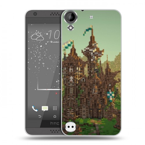 Дизайнерский пластиковый чехол для HTC Desire 530 Minecraft