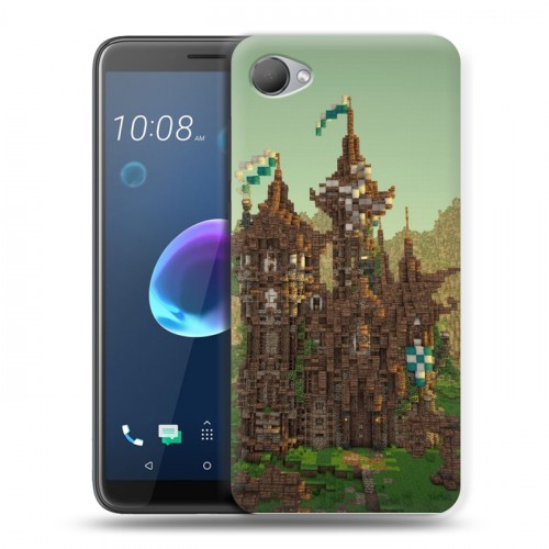 Дизайнерский пластиковый чехол для HTC Desire 12 Minecraft