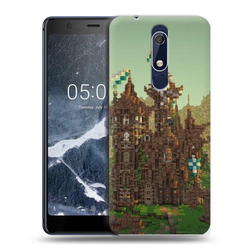 Дизайнерский пластиковый чехол для Nokia 5.1 Minecraft