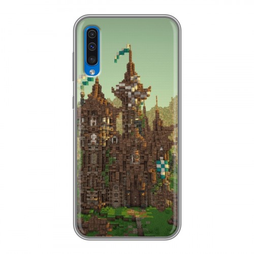 Дизайнерский силиконовый чехол для Samsung Galaxy A50 Minecraft