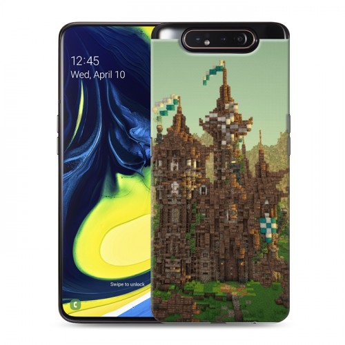 Дизайнерский пластиковый чехол для Samsung Galaxy A80 Minecraft