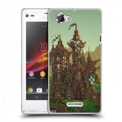 Дизайнерский пластиковый чехол для Sony Xperia L Minecraft