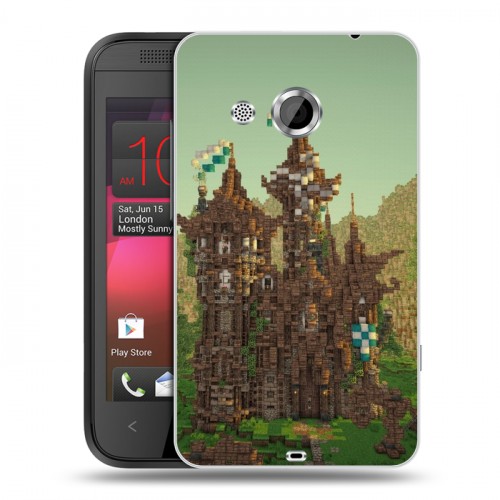 Дизайнерский пластиковый чехол для HTC Desire 200 Minecraft