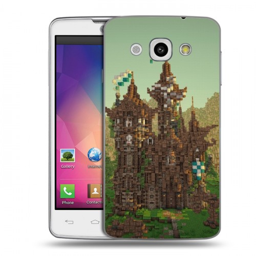 Дизайнерский пластиковый чехол для LG L60 Minecraft