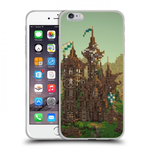 Дизайнерский силиконовый чехол для Iphone 6 Plus/6s Plus Minecraft