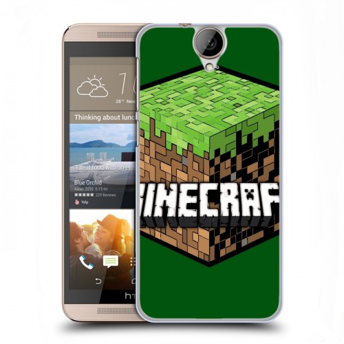 Дизайнерский пластиковый чехол для HTC One E9+ Minecraft