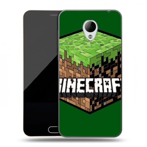 Дизайнерский силиконовый чехол для Meizu M2 Mini Minecraft