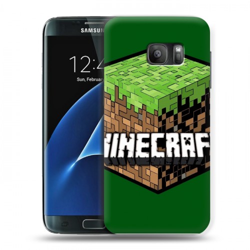 Дизайнерский силиконовый с усиленными углами чехол для Samsung Galaxy S7 Minecraft
