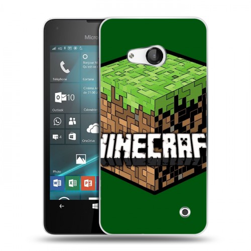 Дизайнерский пластиковый чехол для Microsoft Lumia 550 Minecraft