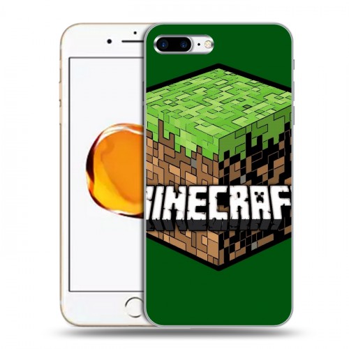 Дизайнерский пластиковый чехол для Iphone 7 Plus / 8 Plus Minecraft