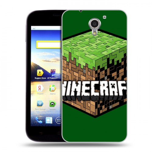 Дизайнерский пластиковый чехол для ZTE Blade A510 Minecraft