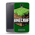 Дизайнерский силиконовый чехол для ZTE Blade L5 Minecraft