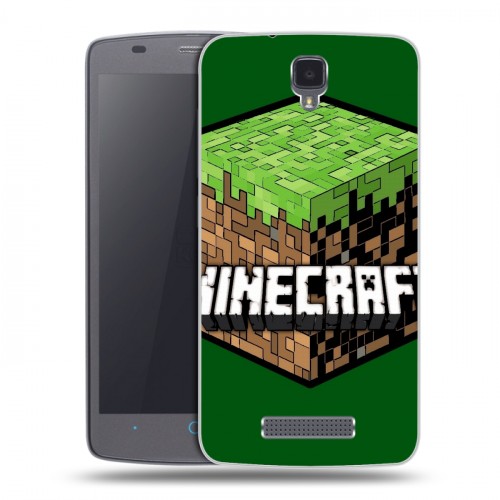 Дизайнерский силиконовый чехол для ZTE Blade L5 Minecraft